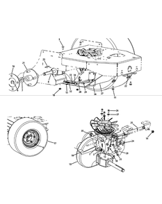 Drive Assembly Diagram and Parts List for 56A34DT2 750-XP Cub Cadet Lawn Mower